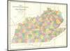 Map of Kentucky and Tennessee, c.1839-David H^ Burr-Mounted Art Print