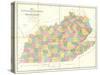 Map of Kentucky and Tennessee, c.1839-David H^ Burr-Stretched Canvas