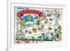 Map of Kentucky-null-Framed Premium Giclee Print