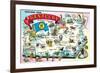 Map of Kentucky-null-Framed Premium Giclee Print