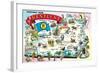 Map of Kentucky-null-Framed Art Print