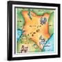 Map of Kenya-Jennifer Thermes-Framed Photographic Print