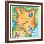 Map of Kenya-Jennifer Thermes-Framed Photographic Print