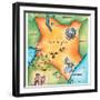 Map of Kenya-Jennifer Thermes-Framed Photographic Print