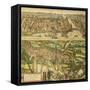 Map of Konstanz and St. Gallen from Civitates Orbis Terrarum-null-Framed Stretched Canvas