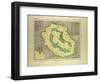 Map of La Réunion-null-Framed Giclee Print