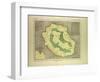 Map of La Réunion-null-Framed Giclee Print