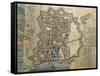 Map of La Rochelle-null-Framed Stretched Canvas