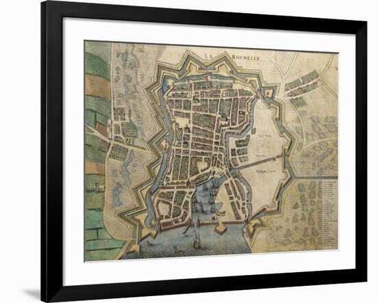 Map of La Rochelle-null-Framed Giclee Print