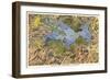 Map of Lake Arrowhead, California-null-Framed Art Print