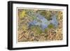 Map of Lake Arrowhead, California-null-Framed Art Print