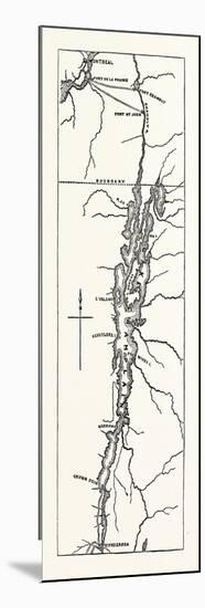 Map of Lake Champlain, USA, 1870s-null-Mounted Premium Giclee Print