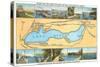 Map of Lake Geneva, Wisconsin-null-Stretched Canvas