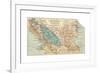 Map of Lake Nicaragua (C. 1900), Maps-Encyclopaedia Britannica-Framed Giclee Print