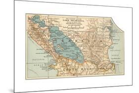 Map of Lake Nicaragua (C. 1900), Maps-Encyclopaedia Britannica-Mounted Giclee Print