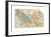 Map of Lake Nicaragua (C. 1900), Maps-Encyclopaedia Britannica-Framed Giclee Print