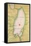 Map of Lake Ontario-null-Framed Stretched Canvas