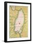 Map of Lake Ontario-null-Framed Giclee Print