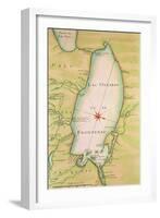 Map of Lake Ontario-null-Framed Giclee Print