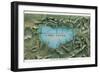 Map of Lake Tahoe Highways-null-Framed Art Print