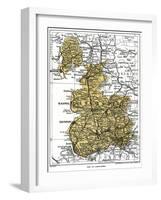 Map of Lancashire, 1924-1926-null-Framed Giclee Print
