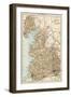 Map of Lancashire, England, 1870s-null-Framed Giclee Print