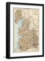 Map of Lancashire, England, 1870s-null-Framed Giclee Print