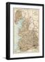 Map of Lancashire, England, 1870s-null-Framed Giclee Print