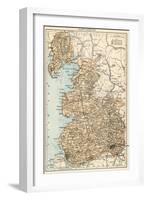 Map of Lancashire, England, 1870s-null-Framed Giclee Print