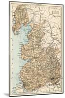 Map of Lancashire, England, 1870s-null-Mounted Giclee Print