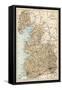 Map of Lancashire, England, 1870s-null-Framed Stretched Canvas