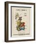 Map Of Lancashire Represented As Red Riding Hood, Her Grandmother and the Wolf.-Lilian Lancaster-Framed Giclee Print