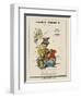 Map Of Lancashire Represented As Red Riding Hood, Her Grandmother and the Wolf.-Lilian Lancaster-Framed Giclee Print