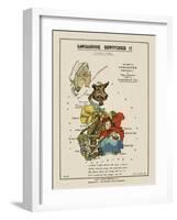 Map Of Lancashire Represented As Red Riding Hood, Her Grandmother and the Wolf.-Lilian Lancaster-Framed Giclee Print