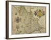 Map Of Lancashire-Christopher Saxton-Framed Giclee Print