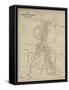 Map of Laos and the Mekong River Showing the Route of the Voyage of Henri Mouhot, Illustration…-French School-Framed Stretched Canvas