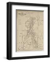 Map of Laos and the Mekong River Showing the Route of the Voyage of Henri Mouhot, Illustration…-French School-Framed Premium Giclee Print