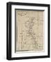 Map of Laos and the Mekong River Showing the Route of the Voyage of Henri Mouhot, Illustration…-French School-Framed Premium Giclee Print