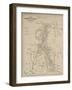 Map of Laos and the Mekong River Showing the Route of the Voyage of Henri Mouhot, Illustration…-French School-Framed Premium Giclee Print