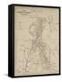 Map of Laos and the Mekong River Showing the Route of the Voyage of Henri Mouhot, Illustration…-French School-Framed Stretched Canvas