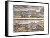 Map of Lebrija and Setenil from Civitates Orbis Terrarum-null-Framed Stretched Canvas