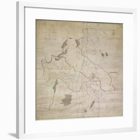 Map of Leeds, Surveyed by John Tuke, 1781-null-Framed Giclee Print