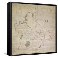 Map of Leeds, Surveyed by John Tuke, 1781-null-Framed Stretched Canvas