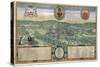 Map of Liege, from Civitates Orbis Terrarum by Georg Braun-Joris Hoefnagel-Stretched Canvas