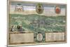 Map of Liege, from Civitates Orbis Terrarum by Georg Braun-Joris Hoefnagel-Mounted Giclee Print