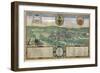 Map of Liege, from Civitates Orbis Terrarum by Georg Braun-Joris Hoefnagel-Framed Giclee Print