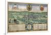 Map of Liege, from Civitates Orbis Terrarum by Georg Braun-Joris Hoefnagel-Framed Giclee Print