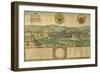 Map of Liege from Civitates Orbis Terrarum-null-Framed Giclee Print