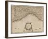 Map of Liguria Region, from Nova Et Accurata Italiae Hodiernae Descriptio by Jodocus Hondius, 1627-null-Framed Giclee Print