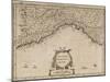 Map of Liguria Region, from Nova Et Accurata Italiae Hodiernae Descriptio by Jodocus Hondius, 1627-null-Mounted Giclee Print